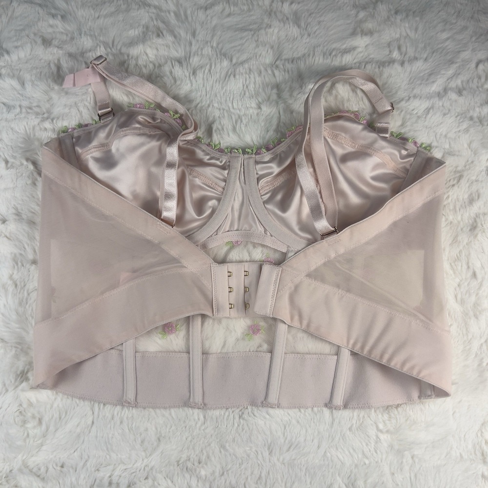 Victoria's Secret Dream Angels Rosebud Embroidery Unlined Strapless Corset 34C - Picture 3 of 7